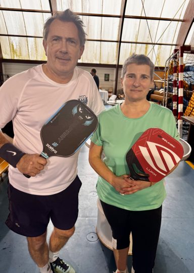 Double mixte +50 avec Aline Tournoi Aulnay (17) médaille d'or